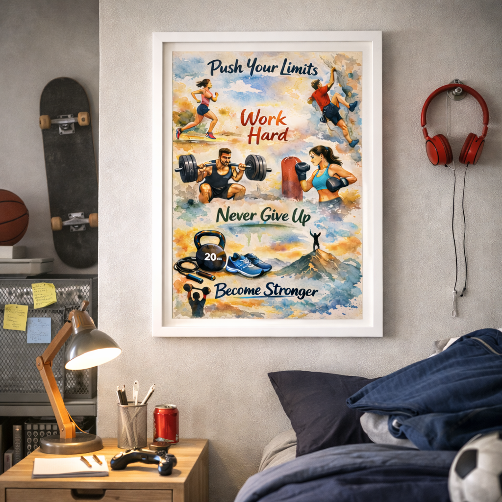 Affiche Motivation Sport – Art Inspirant à Imprimer