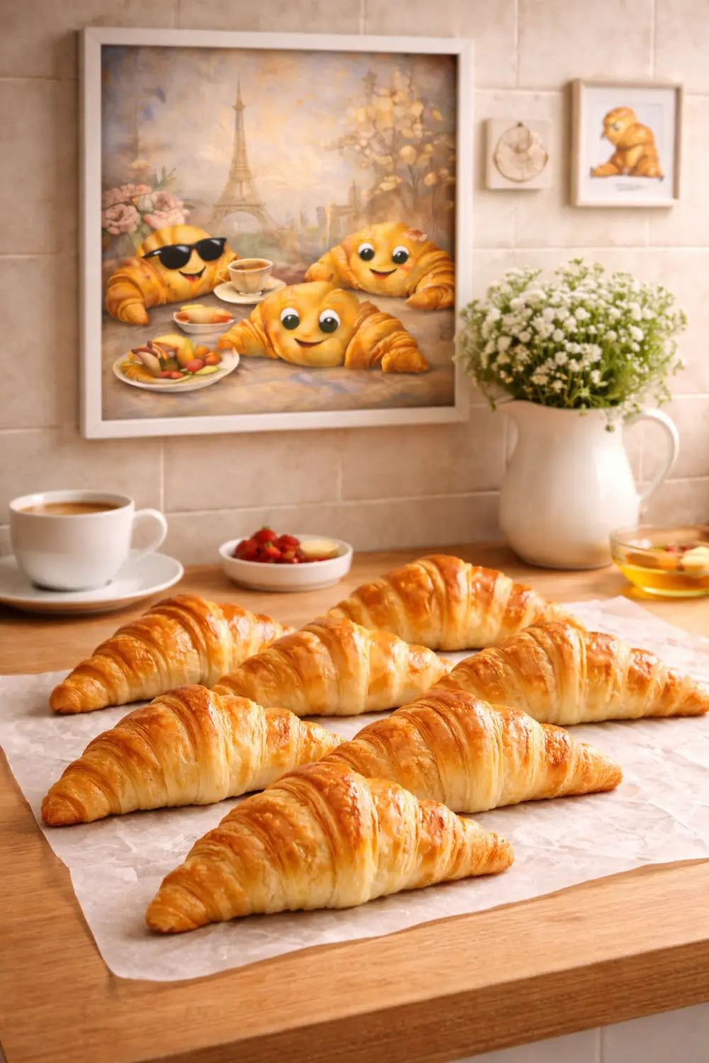 Croissants maison faciles: recette simple étape