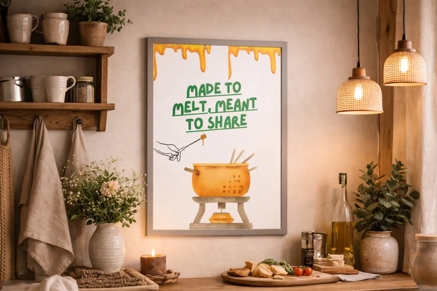 Cozy Kitchen Wall Decor Ideas with Printable Art