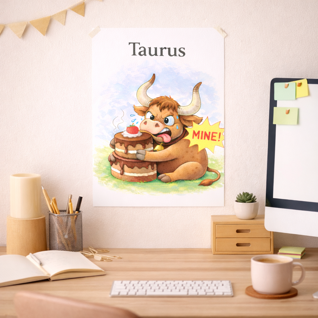 Idée Cadeau Signe Astrologique Taureau – Affiche Zodiac à Téléchargement