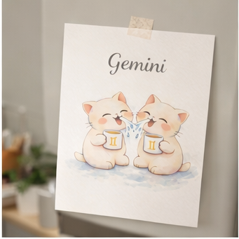 Affiche Signe Astrologique Gémeaux à Imprimer