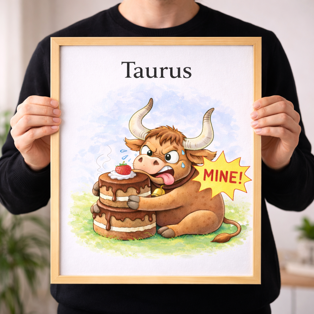 Idée Cadeau Signe Astrologique Taureau – Affiche Zodiac à Téléchargement