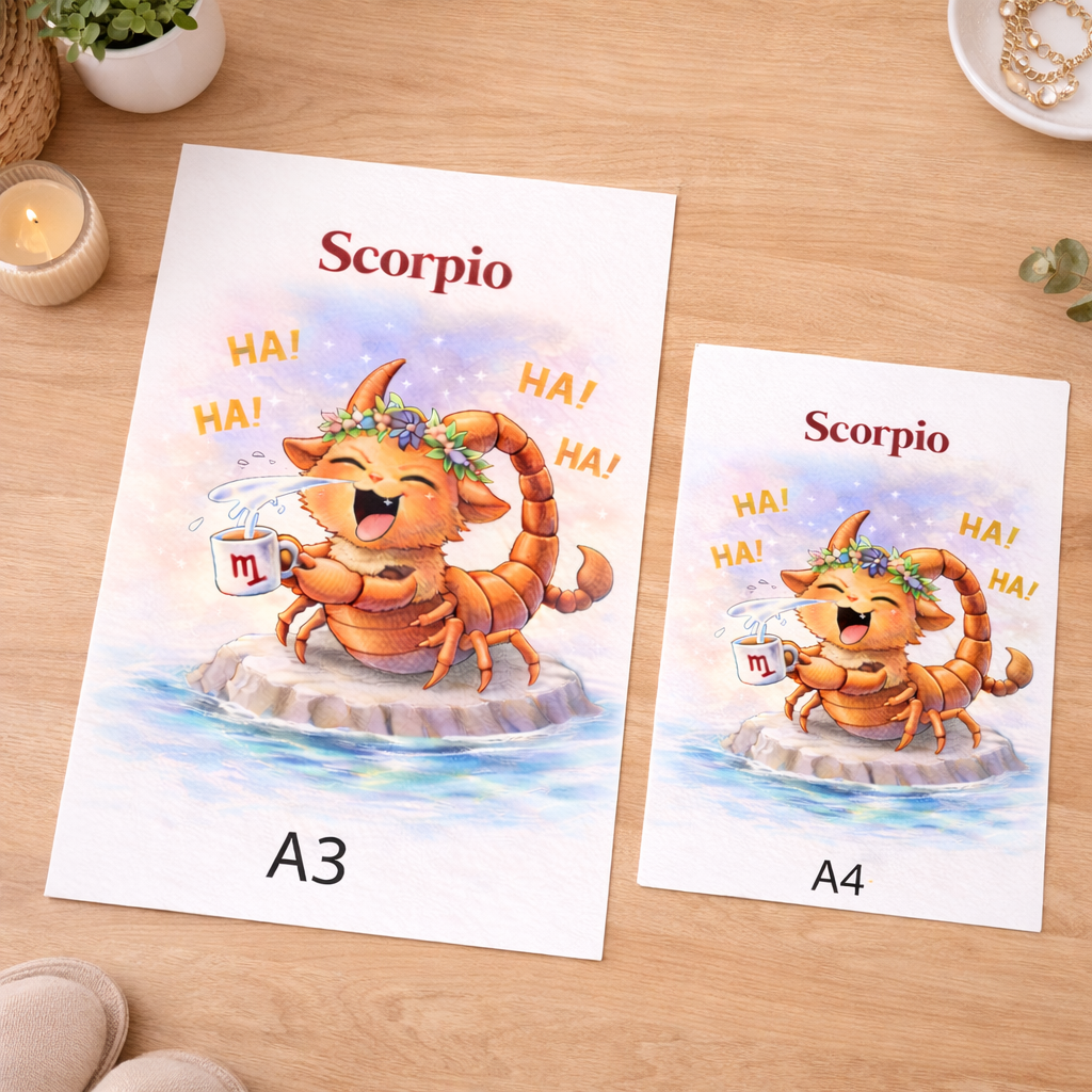 Affiche Signe Astrologique Scorpion à Imprimer