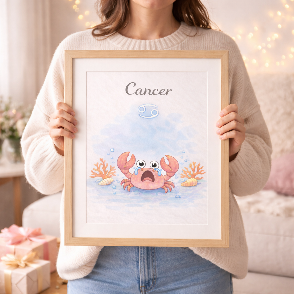 Cadeau Cancer Élégant – Poster Astrologique Téléchargeable