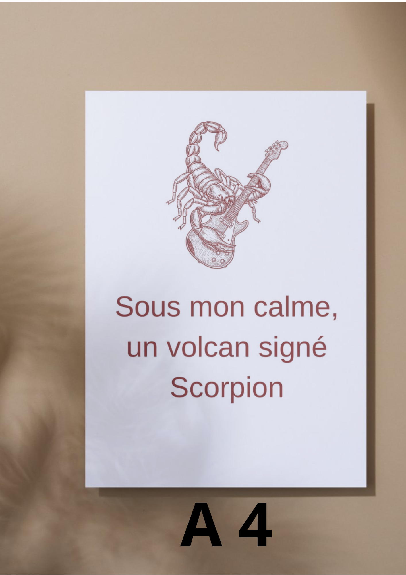 Poster Scorpion – Affiche Signe Astrologique Scorpion , Idée Cadeau Anniversaire