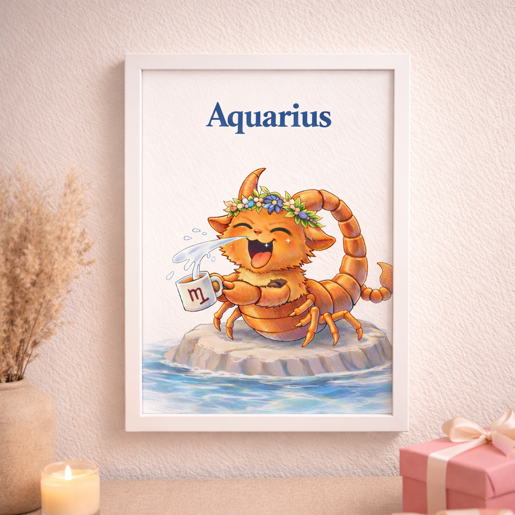 Affiche Signe Astrologique Verseau à Imprimer