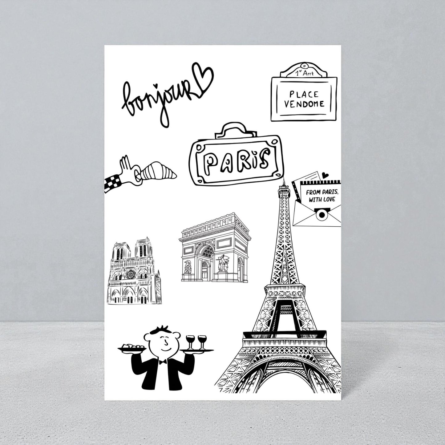 Poster Paris – Souvenir de Décoration Murale Art Mural Idée Cadeau - Affiche