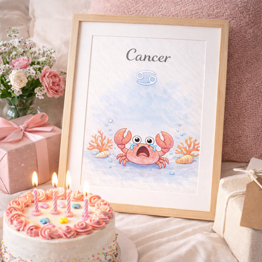Cadeau Cancer Élégant – Poster Astrologique Téléchargeable
