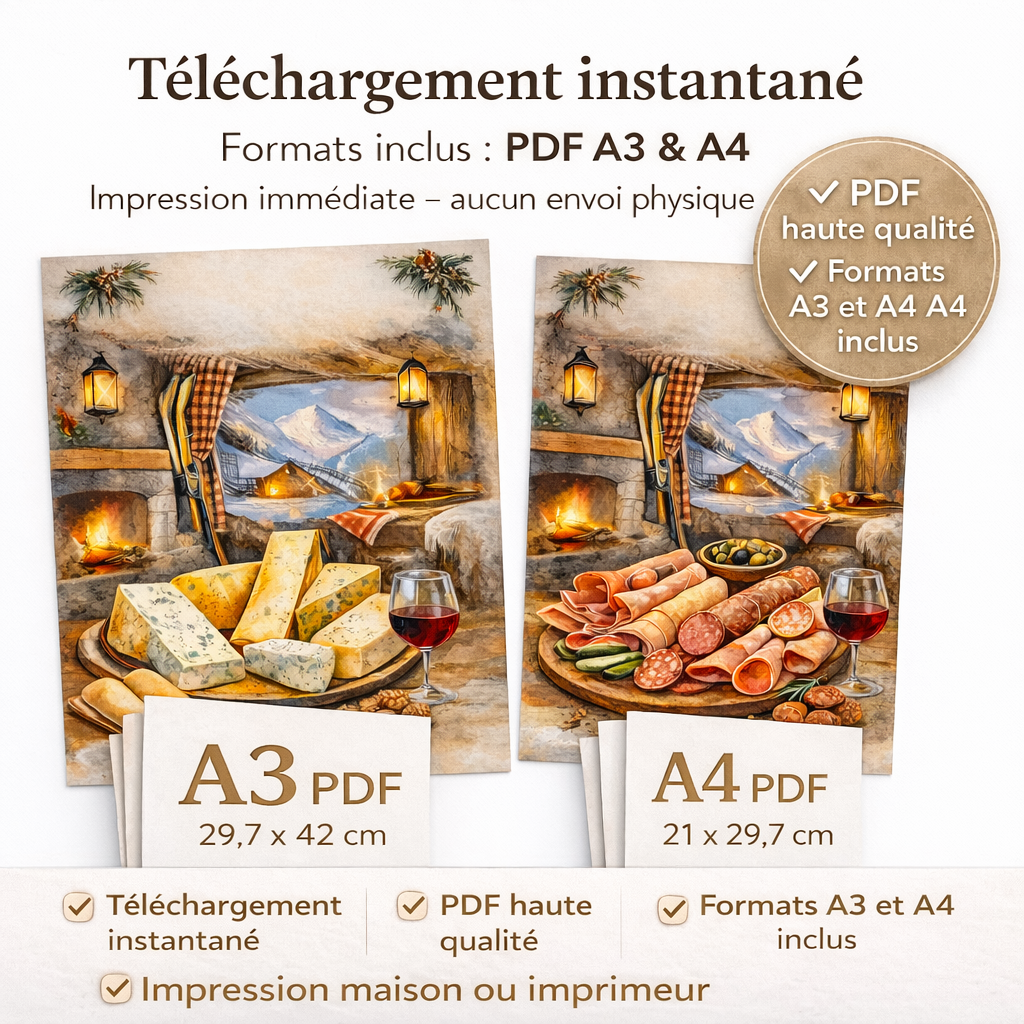 Poster Kitchen A3 A4 – Digital Download Kitchen Wall Art