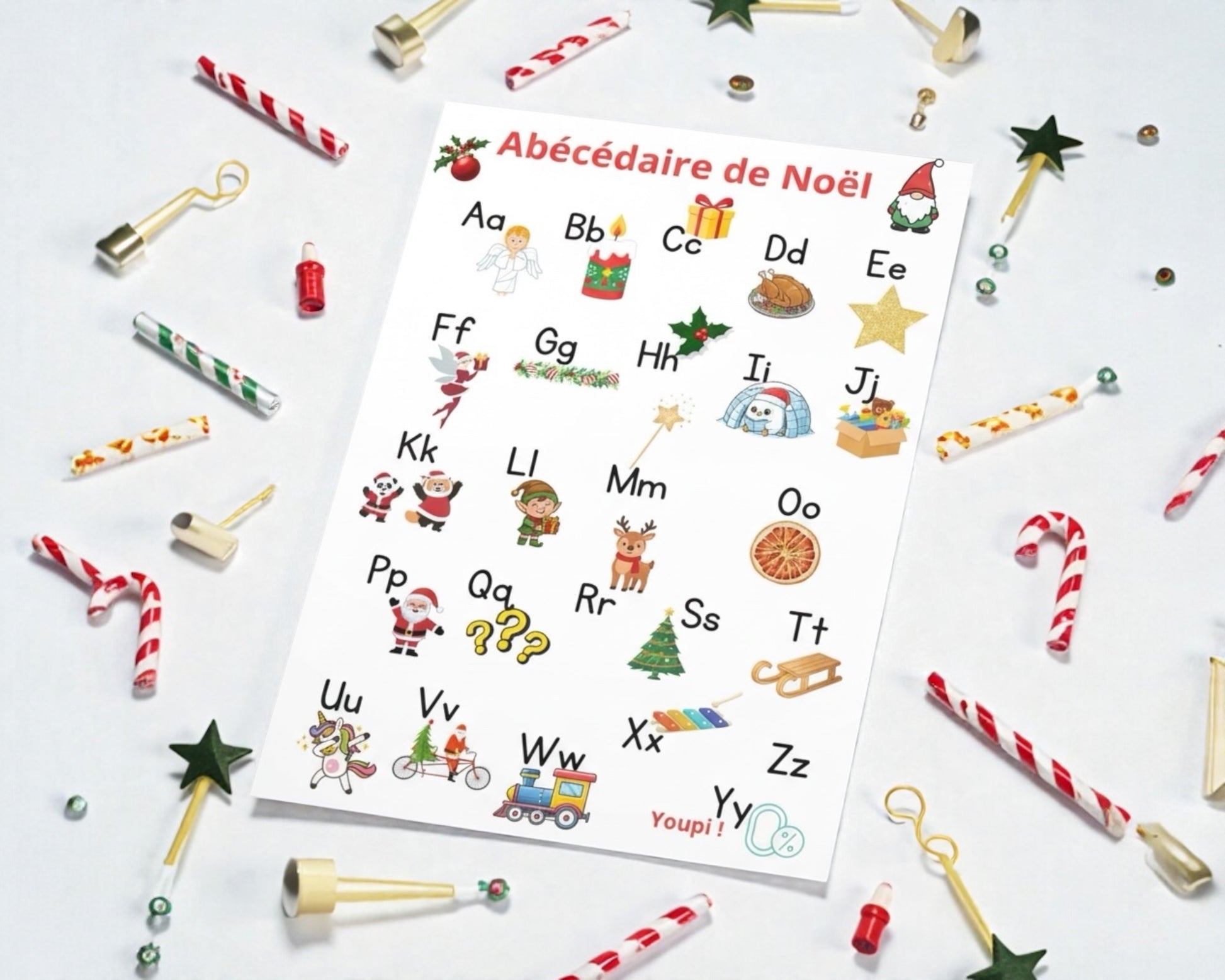 Abécédaire français illustré pour maternelle à imprimer