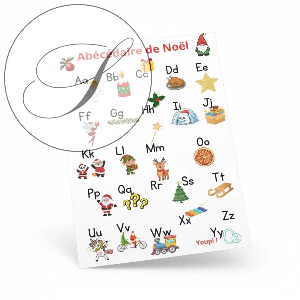 Affiche alphabet français éducative style minimaliste