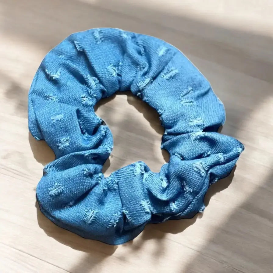 Chouchou cheveux   Denim Jeans Bleu – Accessoires Cheveux Tendance et 