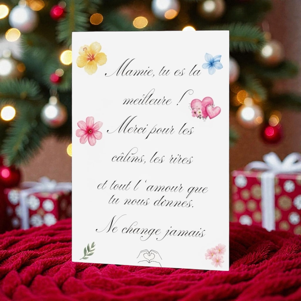 Affiche A4 tendre et minimaliste pour un cadeau grand-mère