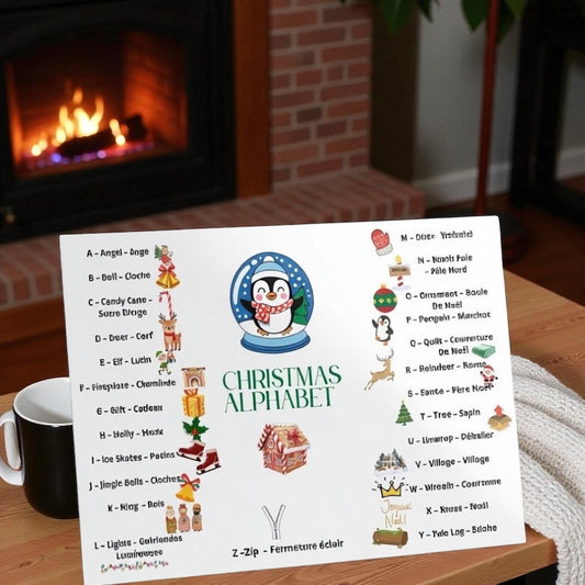 Affiche A4 alphabet anglais pour enfants – poster éducatif en papier 200g