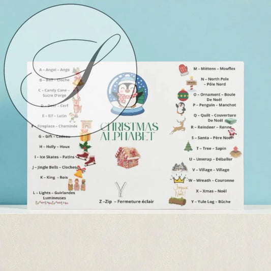 Poster alphabet anglais pour apprendre l’anglais facilement
