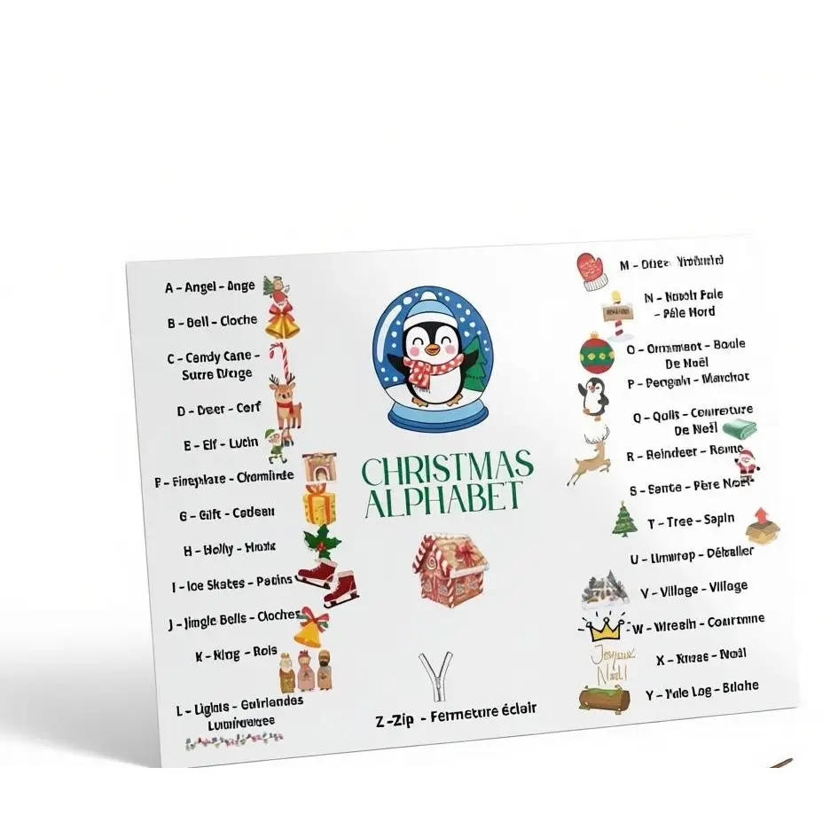 Poster alphabet anglais pour décoration murale enfant