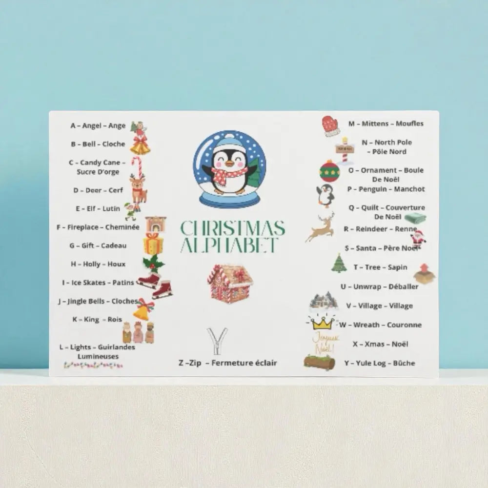 Poster alphabet anglais pour apprendre l’anglais facilement