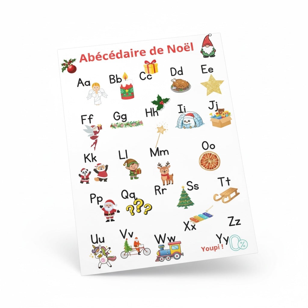 Affiche alphabet français éducative style minimaliste