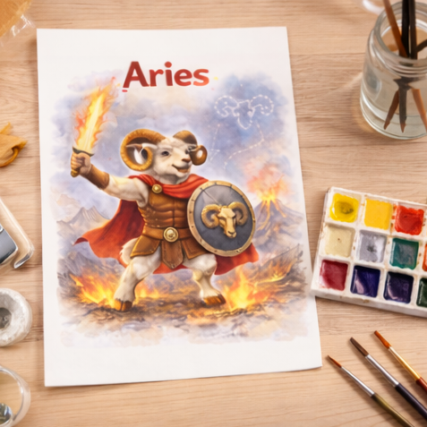 Affiche Belier cadeau anniversaire original idee cadeau femme et homme