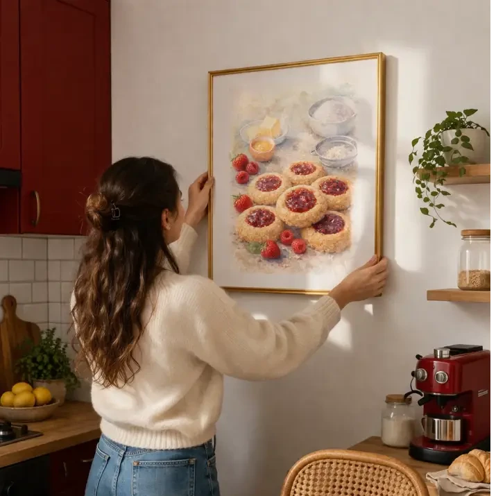 décoration murale cuisine affiche culinaire à imprimer cookies