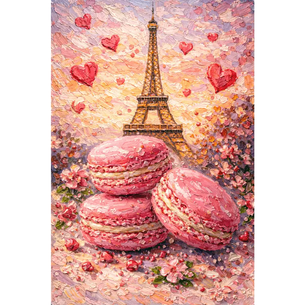 Affiche cuisine macarons poster mural