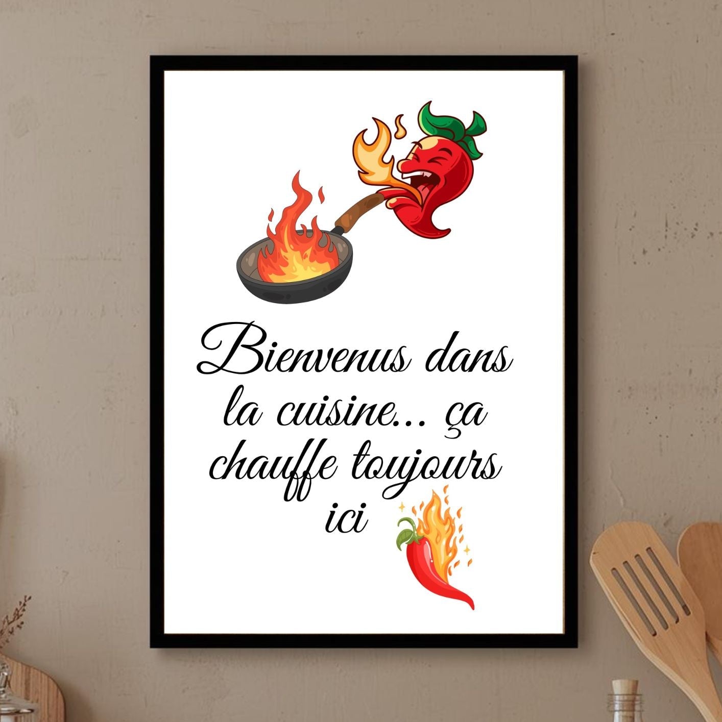 Affiche cuisine à imprimer bienvenue dans ma cuisine, décoration murale cuisine