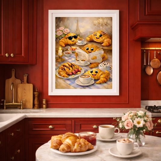 Affiche cuisine déco murale inspirée de Paris pour décoration élégante