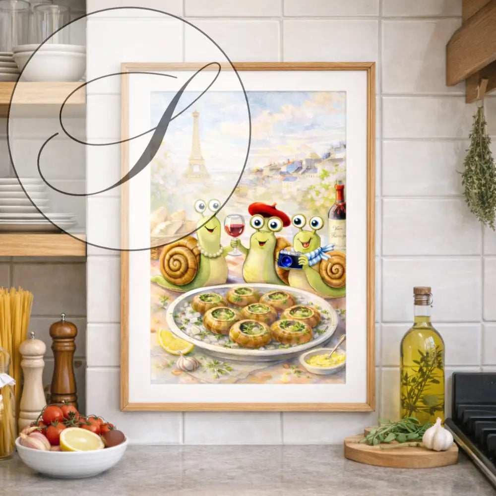 Affiche cuisine Paris – Poster décoratif à télécharger pour une déco murale élégante - affiche et poster