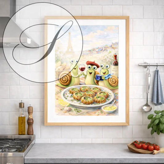 Affiche cuisine Paris – Poster décoratif à télécharger pour une déco murale élégante - affiche et poster