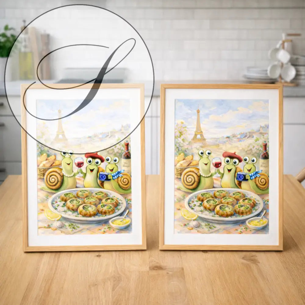 Poster déco cuisine parisien pour décoration murale élégante