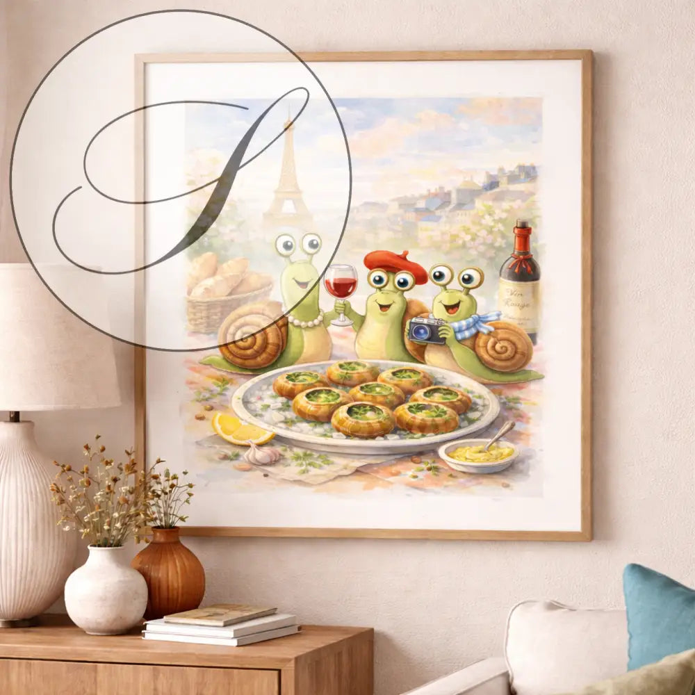 Poster déco cuisine inspiré de Paris pour déco murale moderne
