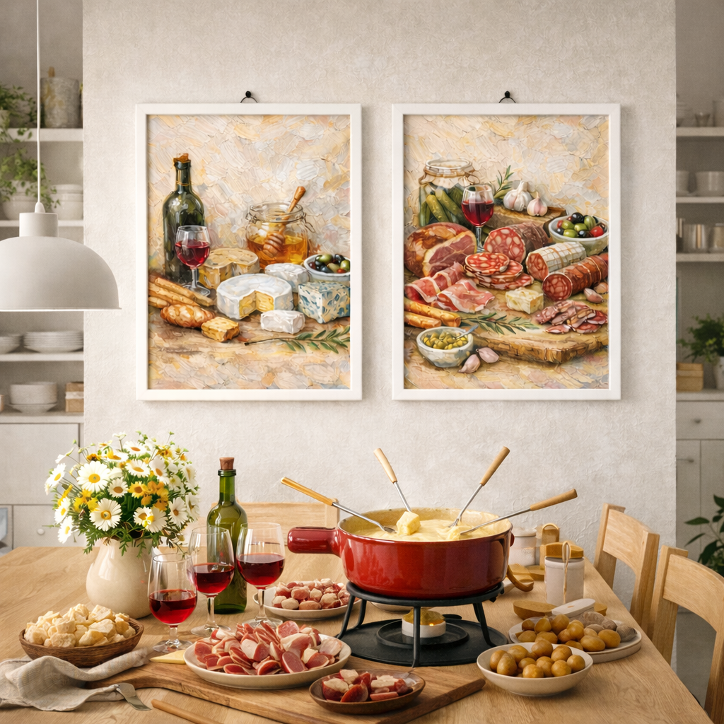 Déco murale cuisine élégance gourmande style peinture décorative