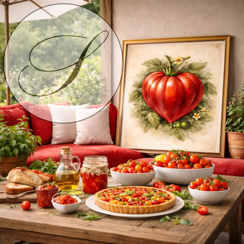 décoration murale cuisine affiche cuisine style rustique tomate
