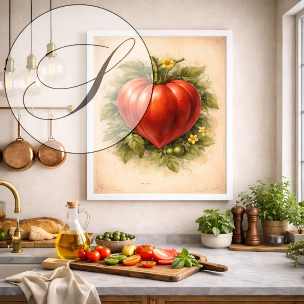 affiche cuisine décoration murale cuisine ambiance naturelle