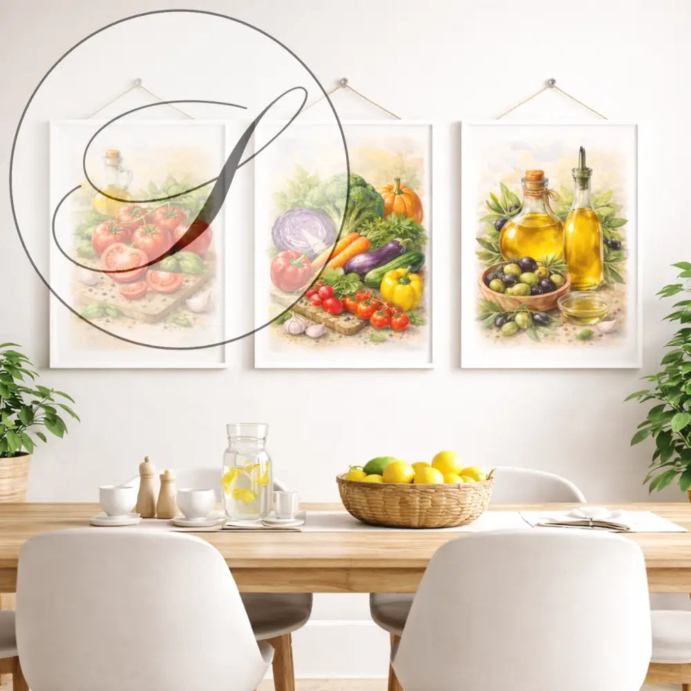 Affiche cuisine décoration murale style naturel