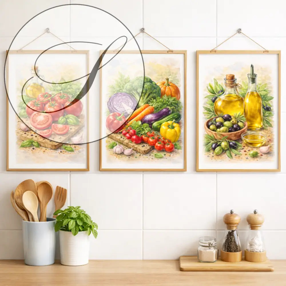 Décoration murale affiche cuisine design