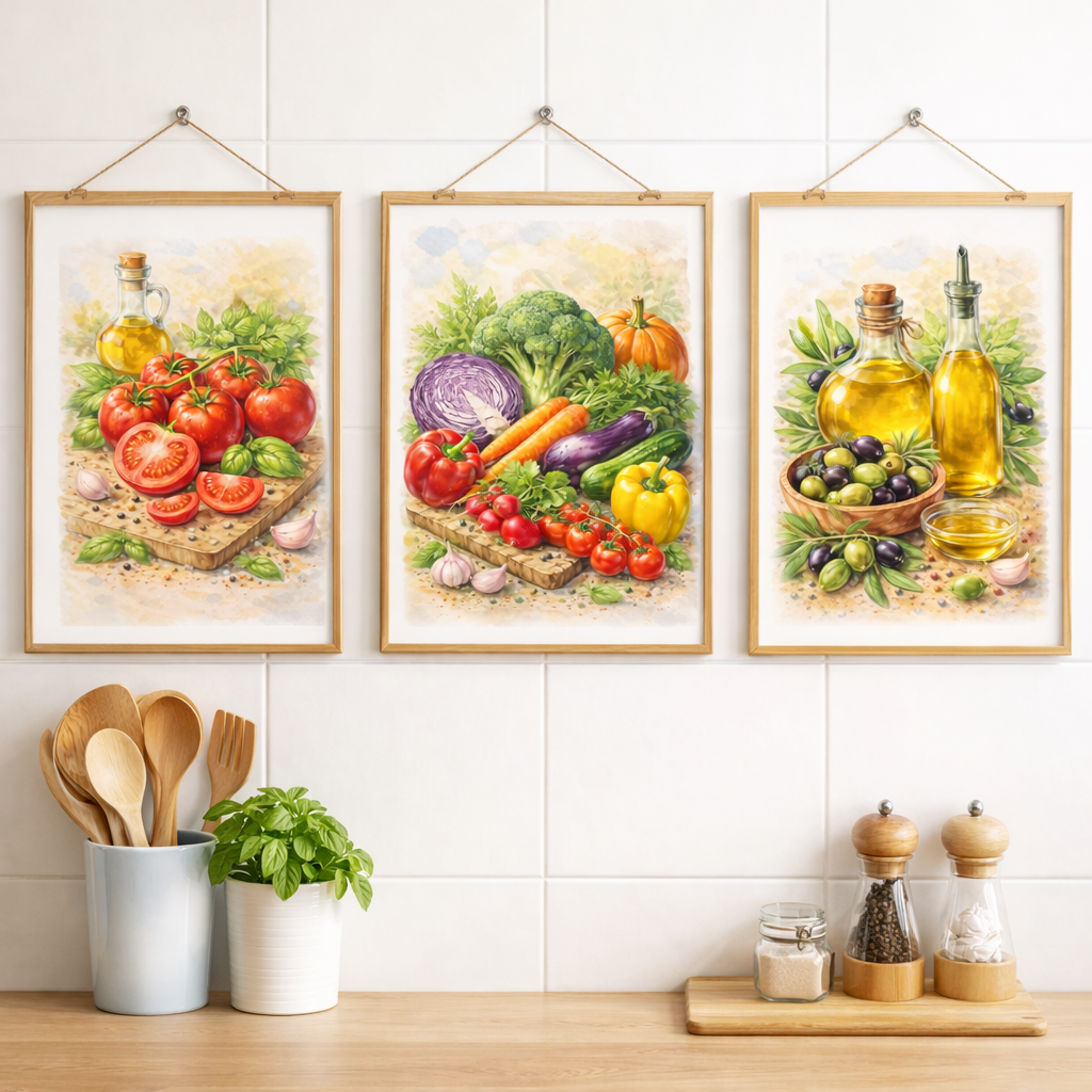 Décoration murale affiche cuisine design