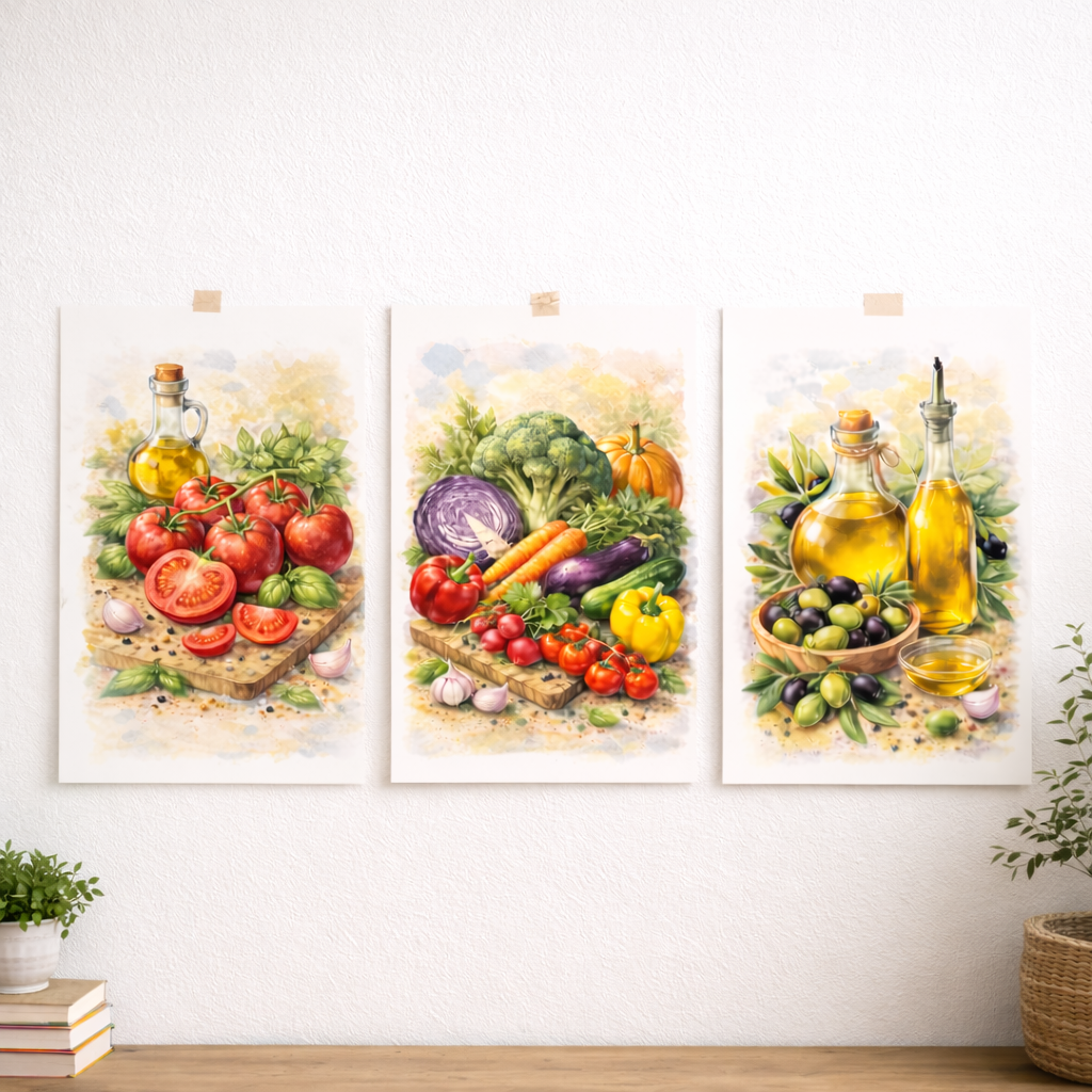 Affiche cuisine décoration murale pour intérieur moderne