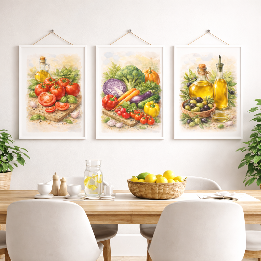 Affiche cuisine décoration murale style naturel