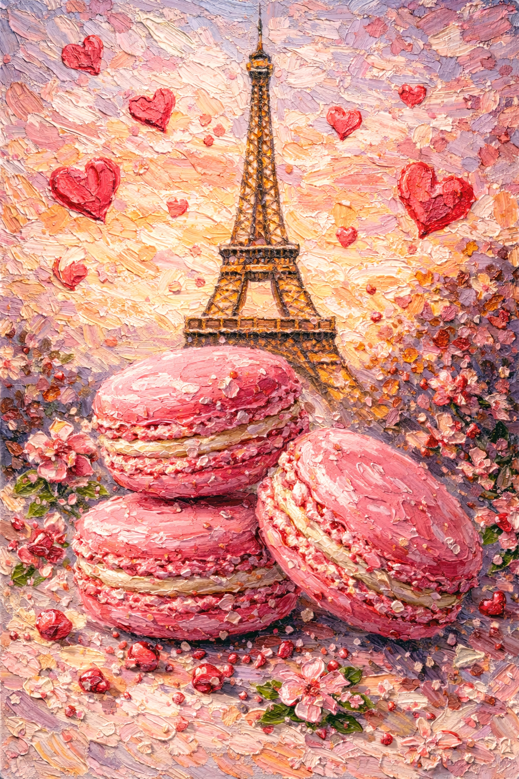 Affiche cuisine macarons poster mural