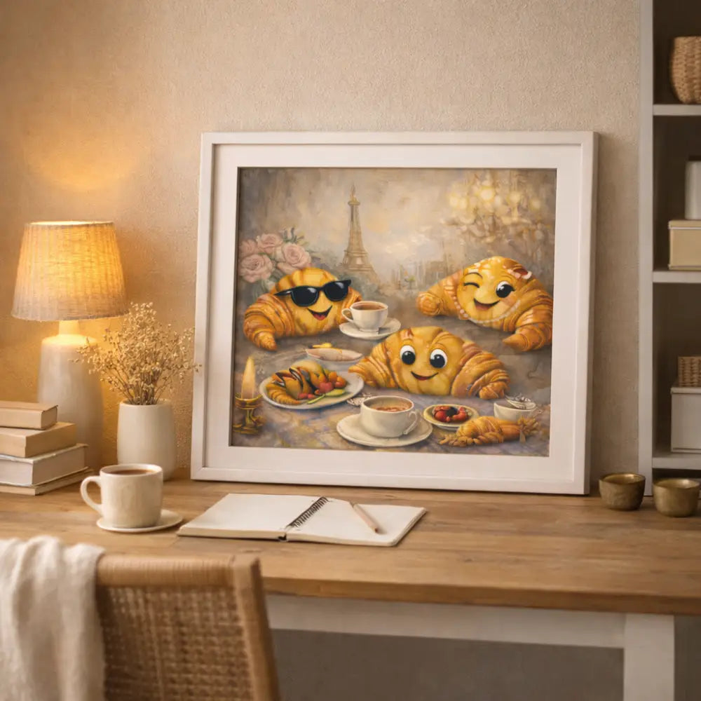 Affiche cuisine souvenir de Paris en déco murale chaleureuse