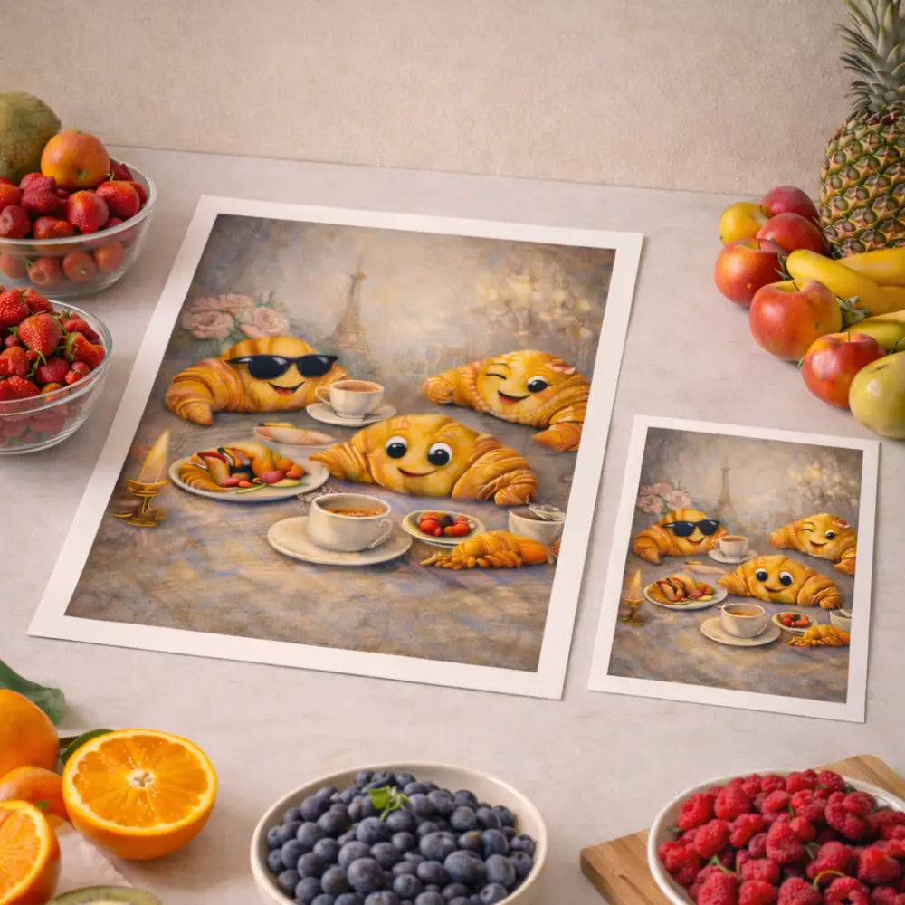 Affiche Paris en souvenir décoratif pour mur de cuisine