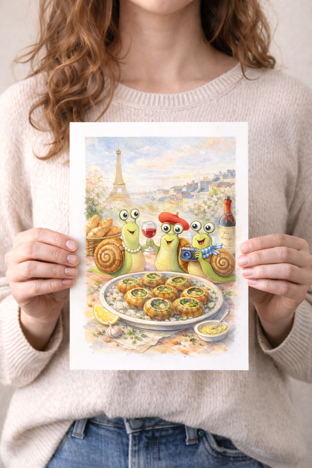 Affiche cuisine Paris style élégant pour déco mur cuisine chaleureuse