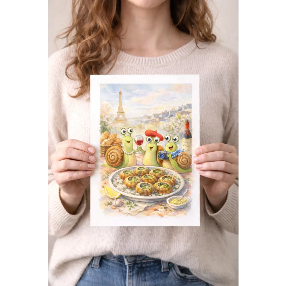 Affiche cuisine Paris style élégant pour déco mur cuisine chaleureuse