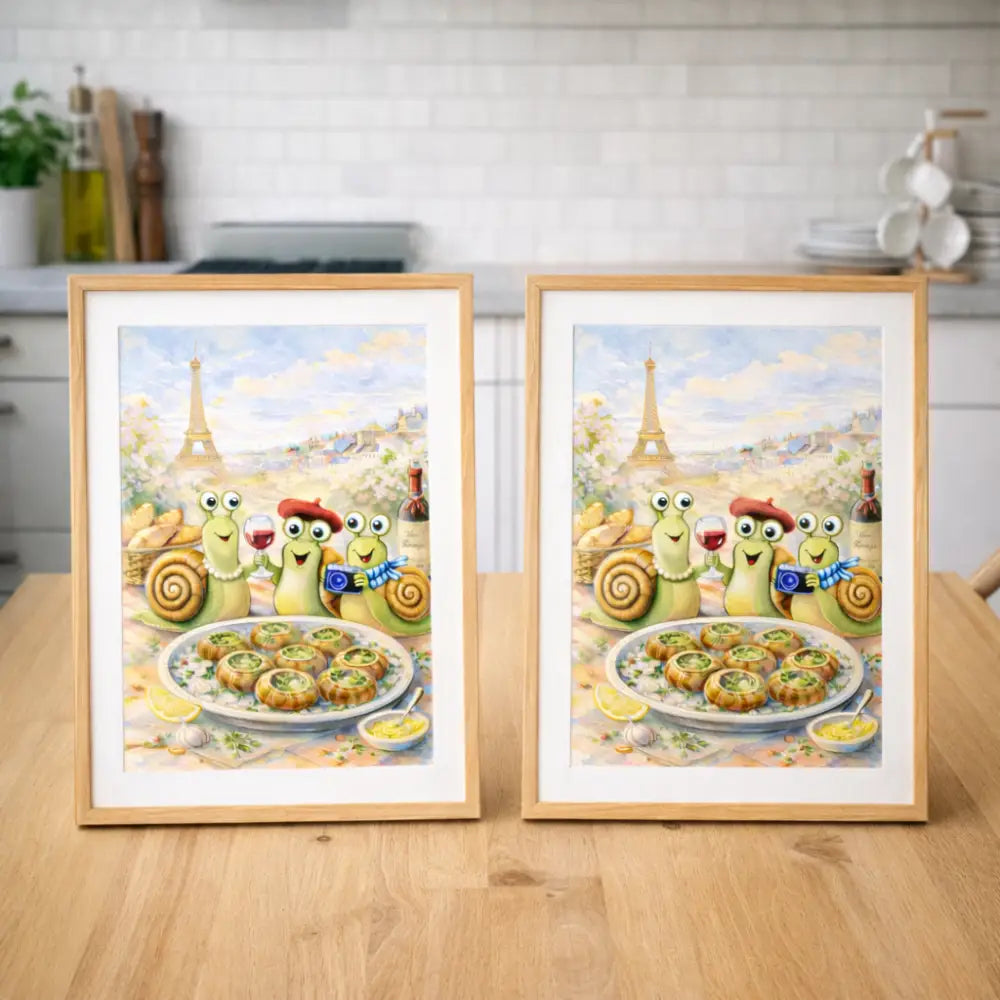 Poster déco cuisine parisien pour décoration murale élégante