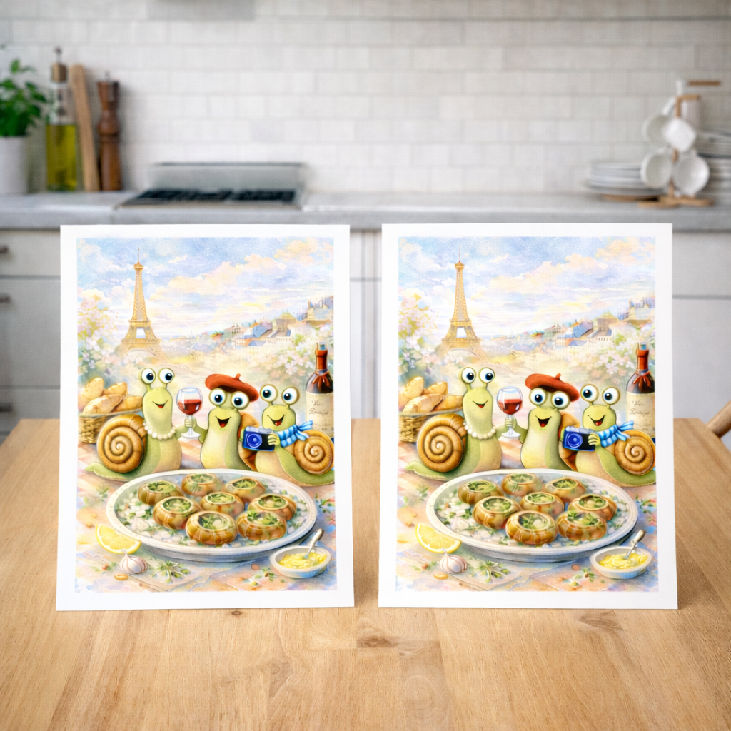 Affiche cuisine moderne Paris pour déco murale cuisine tendance