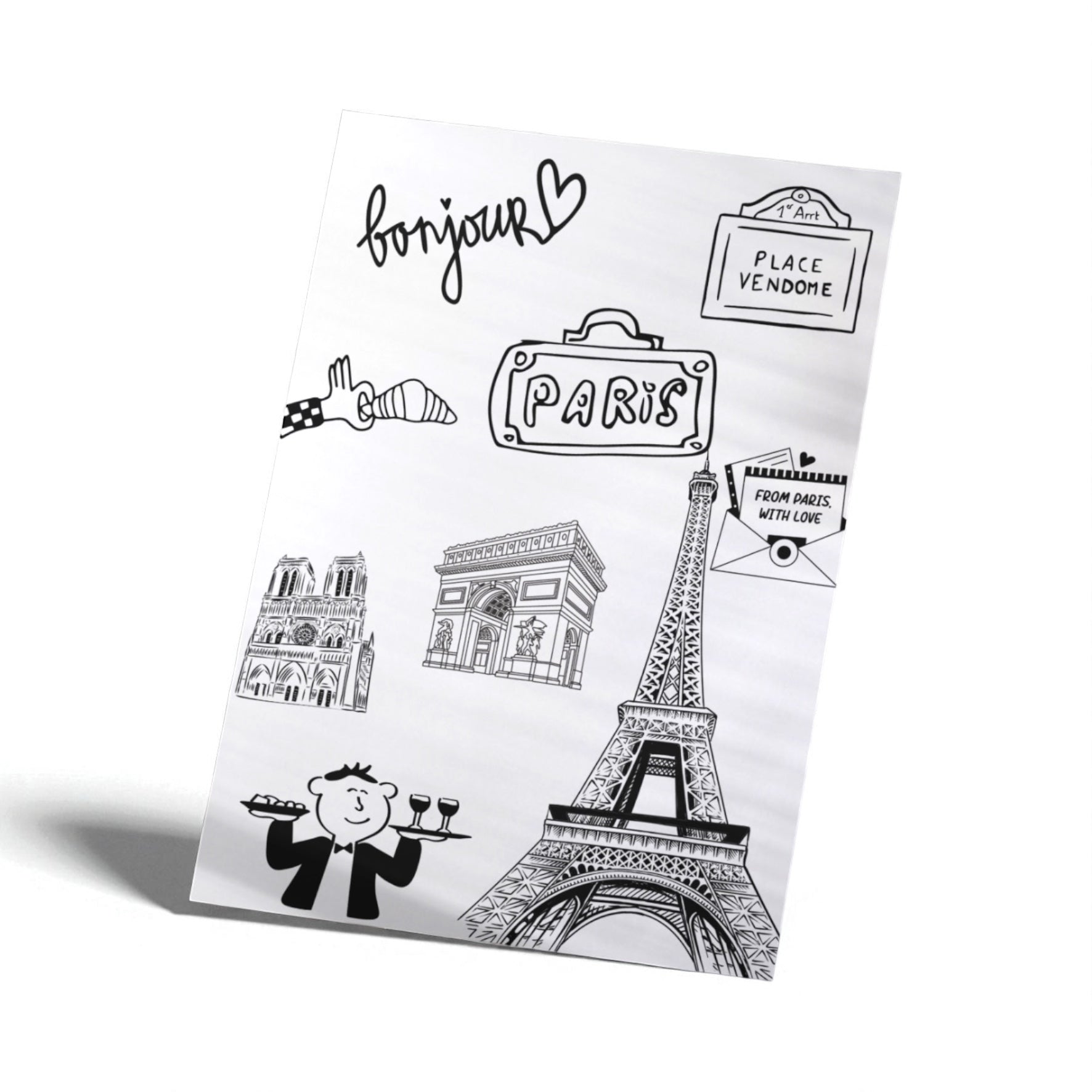 Poster Paris – Souvenir de Décoration Murale Art Mural Idée Cadeau - Affiche