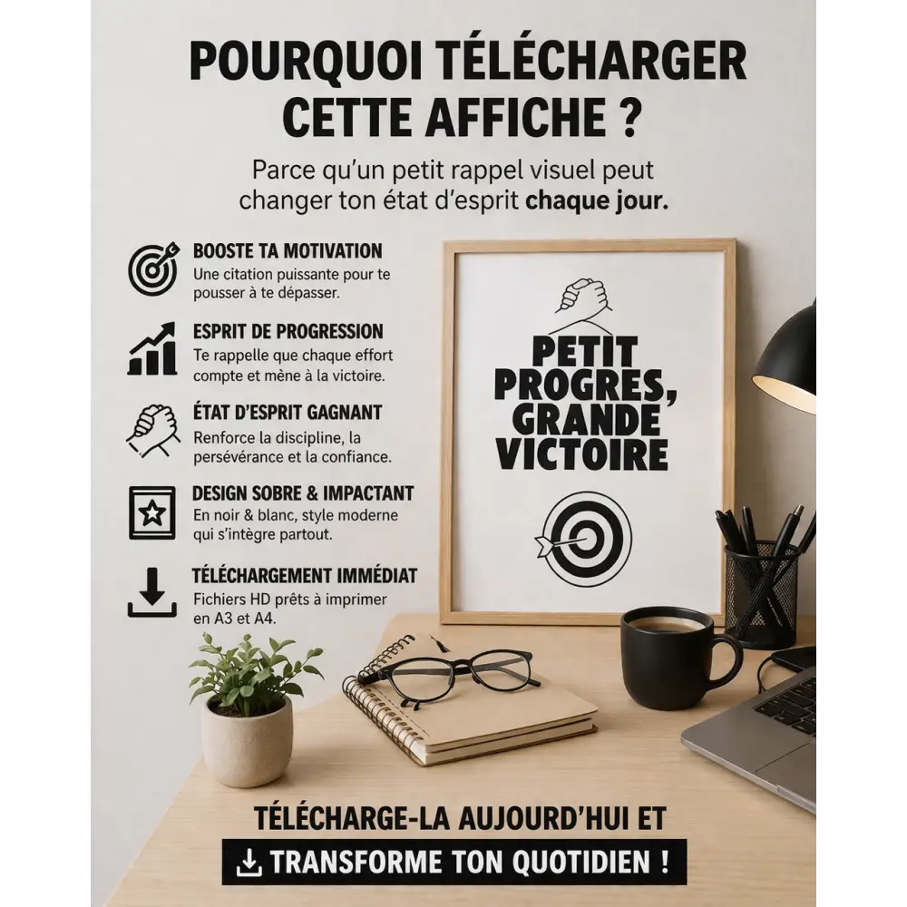 Affiche Motivation à télécharger – Poster Inspirant - Affiches et posters