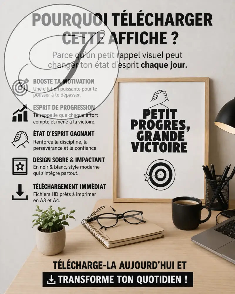 Affiche Motivation à télécharger – Poster Inspirant - Affiches et posters