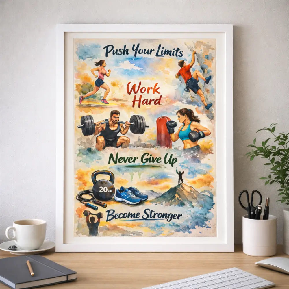 poster sport motivation citation inspiration salle de sport